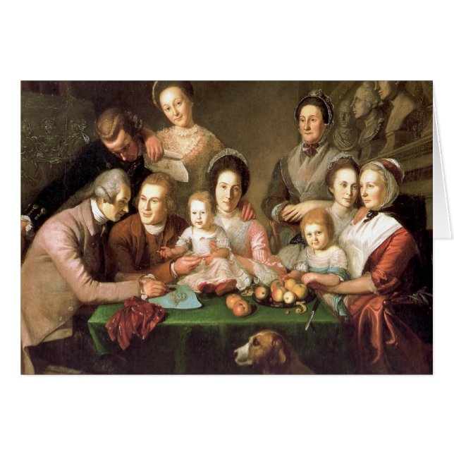 Den Peale familjen, vid Charles Willson Peale Hälsningskort (Framsidan Horizontal)