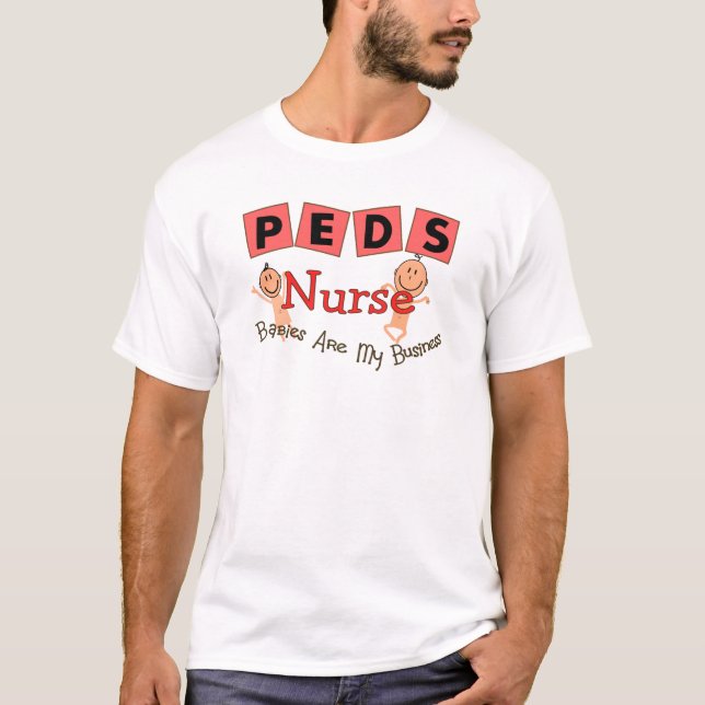 Den pediatriska sjuksköterskan "babyar är min t-shirt (Framsida)