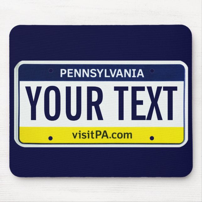 Den Pennsylvania registreringsskyltmusen vadderar Musmatta (Framsidan)