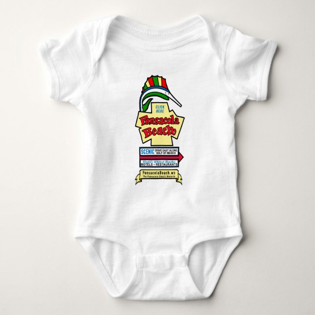 Den Pensacola stranden undertecknar den begynna T-shirt (Framsida)