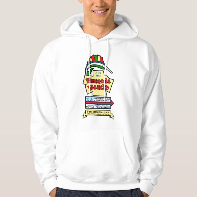 Den Pensacola stranden undertecknar hoodien Sweatshirt Med Luva (Framsida)