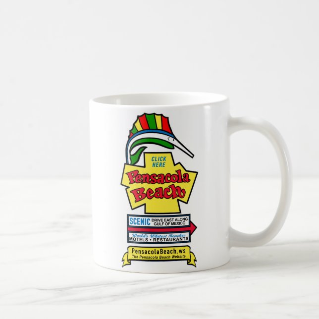 Den Pensacola stranden undertecknar kaffemuggen Kaffemugg (Höger)