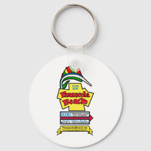 Den Pensacola stranden undertecknar Keychain Nyckelring