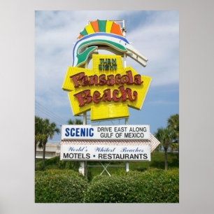 Den Pensacola stranden undertecknar Poster