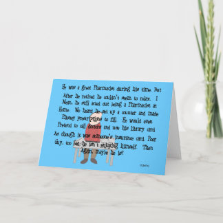 Den pensionerade pharmacisten "kan inte låta för kort