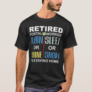 Den pensionerade post- arbetaren regnar t shirt