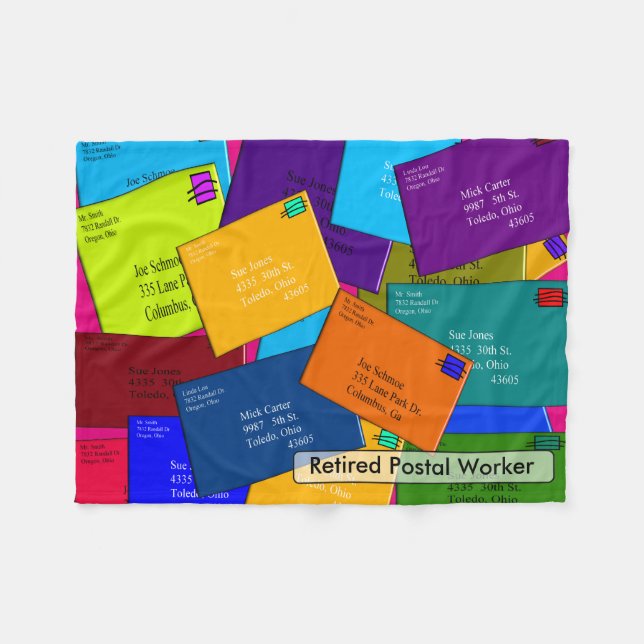 Den pensionerade post- arbetarullfilten märker 4 fleecefilt (Framsidan (Horisontell))