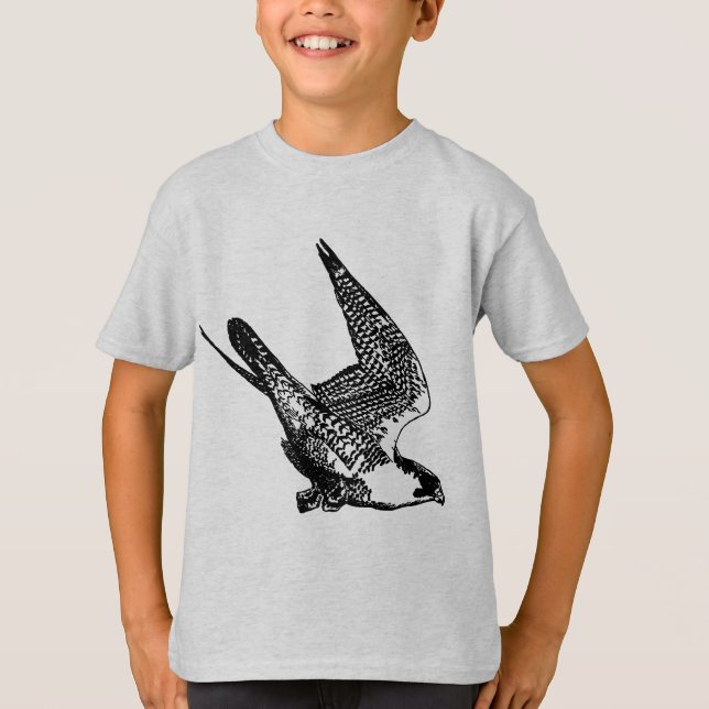 Den Peregrine falken skissar T Shirt (Framsida)