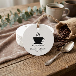Den Perfekta Blandningen Kaffe Bröllop Tack Gåvor Etiketter