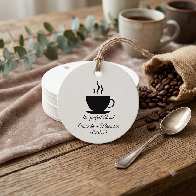 Den Perfekta Blandningen Kaffe Bröllop Tack Gåvor Etiketter (Skapare uppladdad)