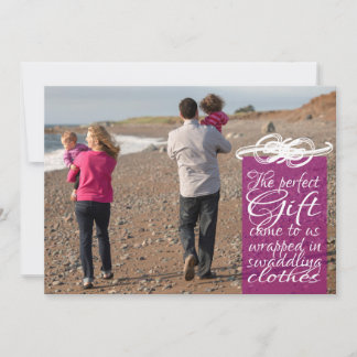 Den perfekta gåvajulkortet 2014 (plommonet) julkort