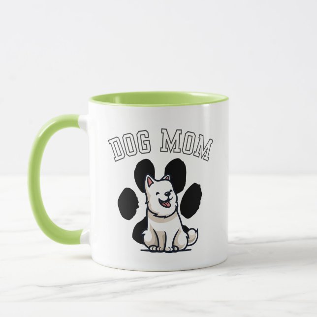 Den perfekta hundmamma-gåvan! 11oz keramikkombokop mugg (Vänster)