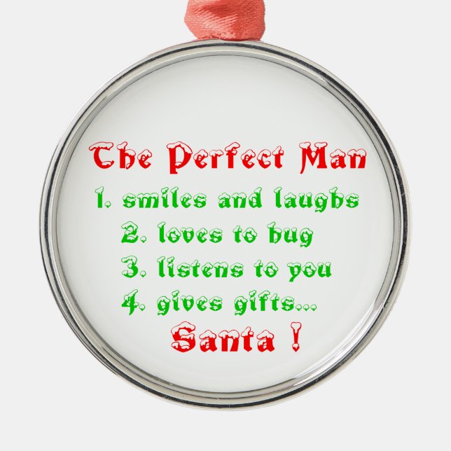 Den perfekta mannen - premium rund ornament (Framsidan)