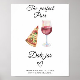 Den perfekta matchen Bröllopsdusch Datum idéer för Poster