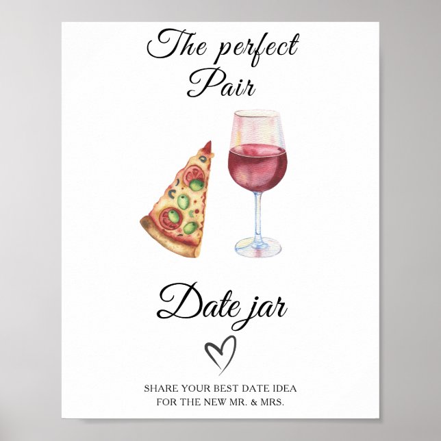 Den perfekta matchen Bröllopsdusch Datum idéer för Poster (Framsidan)
