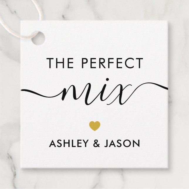 Den perfekta mix krydd- eller trail mix presenttag gåvor etiketter (Framsida)