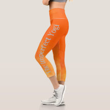 Den perfekta Yogi Capri Yoga Pant-Orangen