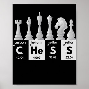 Den periodiska Bord Gift-spelaren i Chess Player Poster