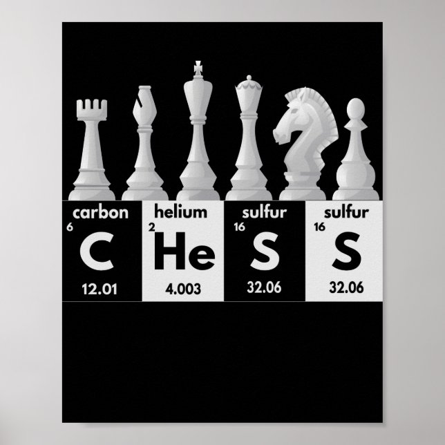 Den periodiska Bord Gift-spelaren i Chess Player Poster (Framsidan)