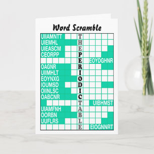 Den periodiska bordordscramblen kort