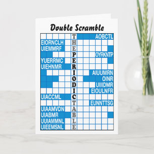 Den periodiska bordordscramblen kort