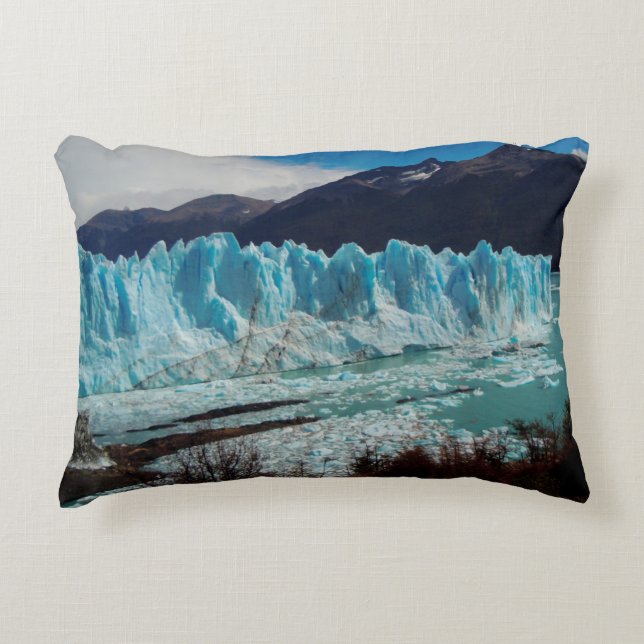 Den Perito Moreno glaciären beklär i Andesna Prydnadskudde (Framsidan)