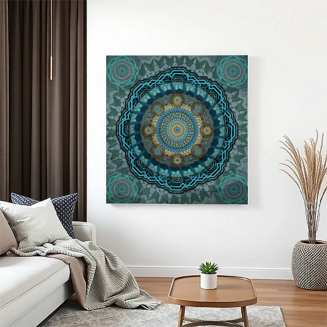 Den persiska pyratpsykedeliska ögonen mandala canvastryck (Skapare uppladdad)