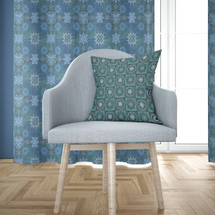 Den persiska pyratpsykedeliska ögonen mandala kudde