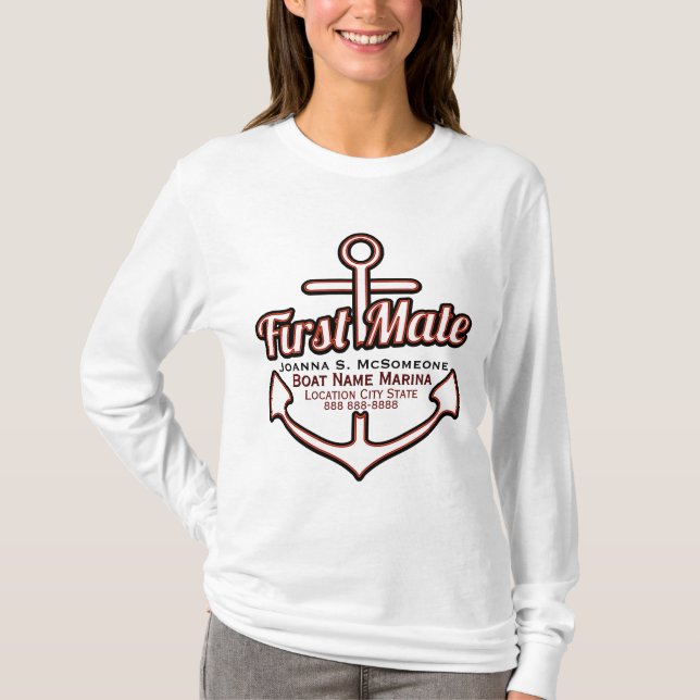 Den personifierade första kompisen ankrar den tee shirt (Framsida)