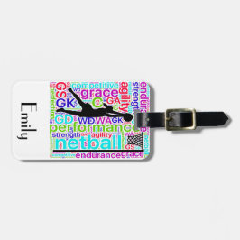 Den personifierade Netballspelare placerar design Bagagebricka