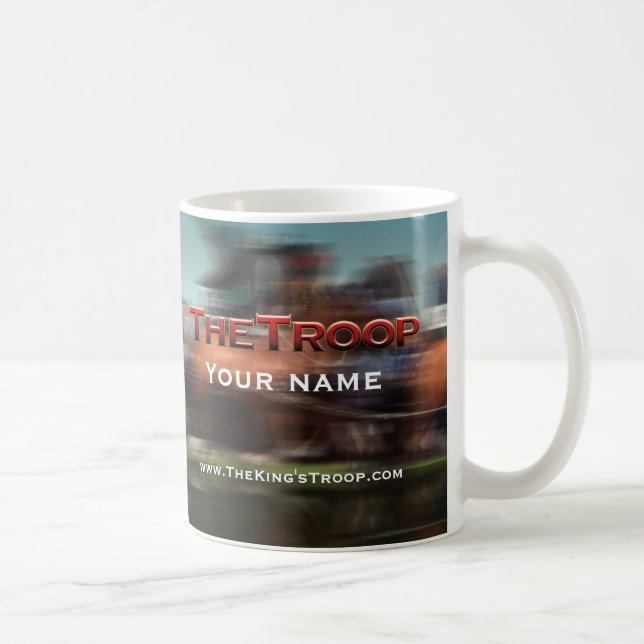 Den personifierade soldaten filmar den Windsor Kaffemugg (Höger)