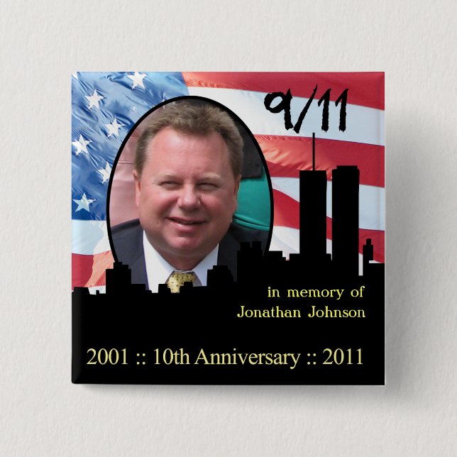 Den personliga årsdagen för minnesmärke 911 knapp (Framsida)