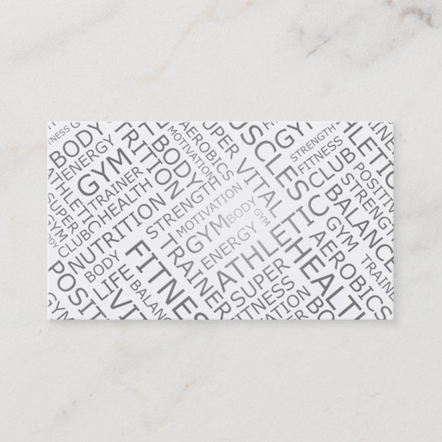 Den personliga instruktören eller konditionen visitkort (Framsida)