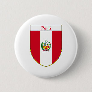 Den Peru flagga skyddar Knapp
