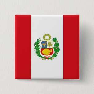 Den Peru statlig flagga knäppas Knapp