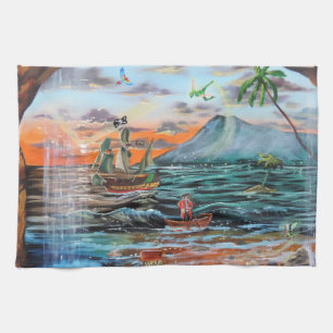 Den Peter Pan krok cove grejar sätta en klocka p Kökshandduk