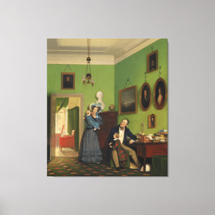 Den Petersen familjen balanserar vid Wilhelm Canvastryck
