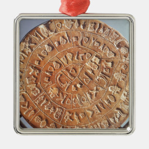 Den Phaistos disketten, med okänd signifikans Julgransprydnad Metall