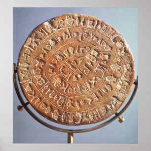 Den Phaistos disketten, med okänd signifikans Poster