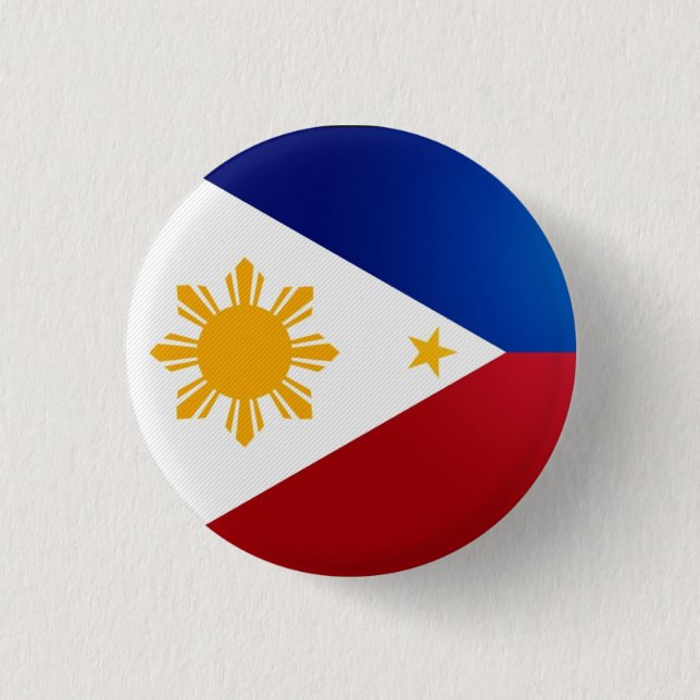 Den Philippines flagga knäppas Knapp (Framsida)