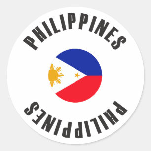Den Philippines flagga rullar Runt Klistermärke