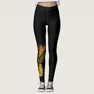 Den Phoenix resningen från flammar lägger benen  Leggings