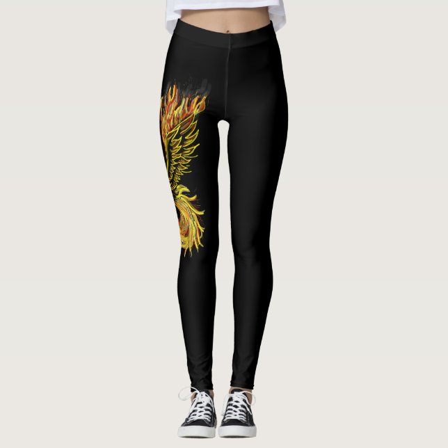 Den Phoenix resningen från flammar Leggings (Framsida)