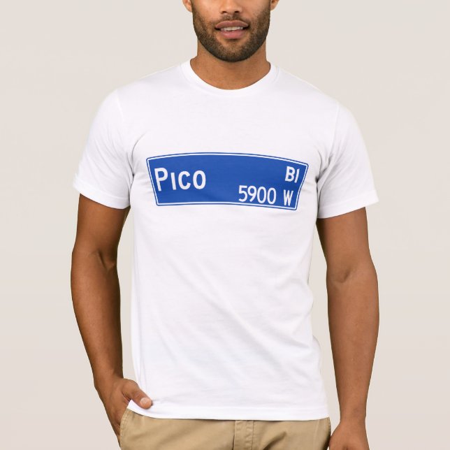Den Pico boulevarden, Los Angeles, CA-gata T-shirt (Framsida)