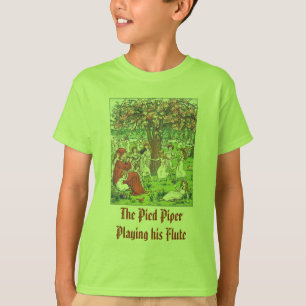 Den Pied pipblåsaren som leker hans flöjt Tee