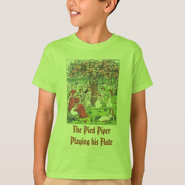 Den Pied pipblåsaren som leker hans flöjt Tee (Framsida)