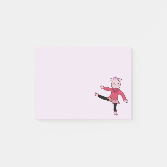 Den Piggly Wiggleballerinaen Postar-it® noterar Post-it Block (Framsida)
