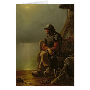 Den pilot- behållaklockan, 1851 hälsningskort