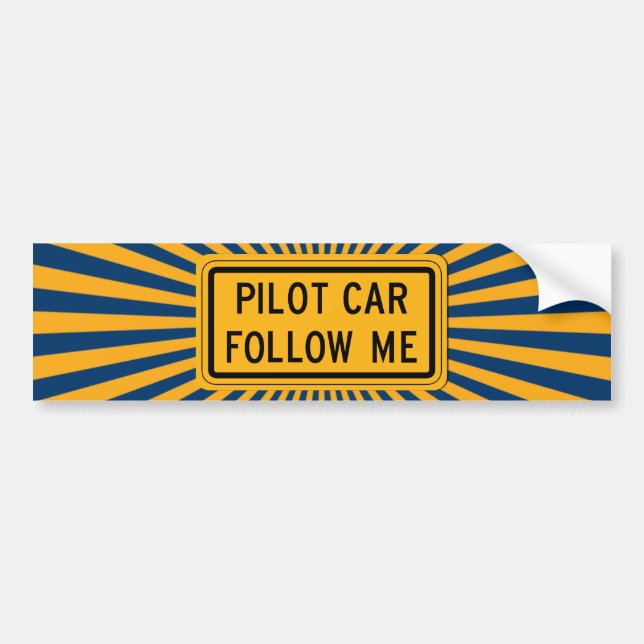 Den pilot- bilen följer mig bildekal (Framsidan)