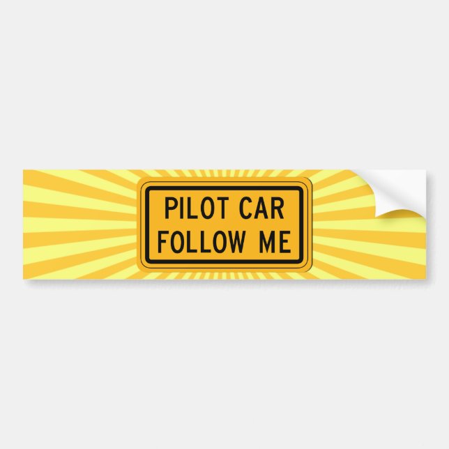 Den pilot- bilen följer mig bildekal (Framsidan)